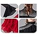 ZYDANC Red,L,Classic Women's Ballroom Dance Dresses High Collar Waltz Tango Dancing Outfit Salsa Modern Performance Costumes