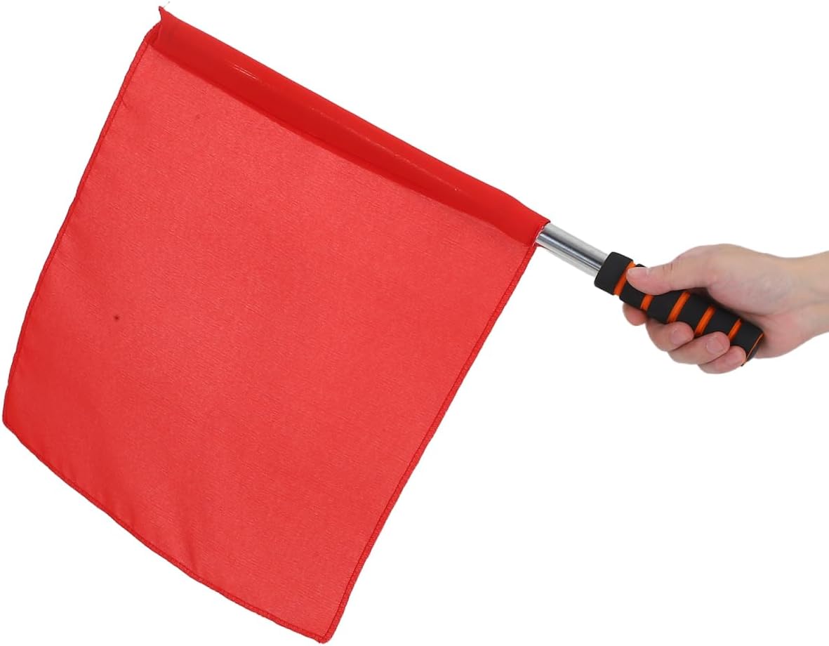Yardwe 3Pcs Flags Red Green Yellow for Traffic Control Safety Signaling Handheld Flags 18X14 Inch