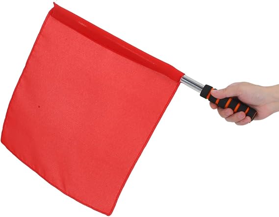 Yardwe 3Pcs Flags Red Green Yellow for Traffic Control Safety Signaling Handheld Flags 18X14 Inch