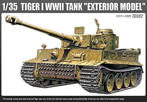Maquette plastique Tiger I Academy 1/35 char de combat WWII pour diorama militaire détaillé