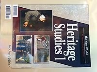 Heritage Studies 1 The New World Teachers Edition 0890848815 Book Cover