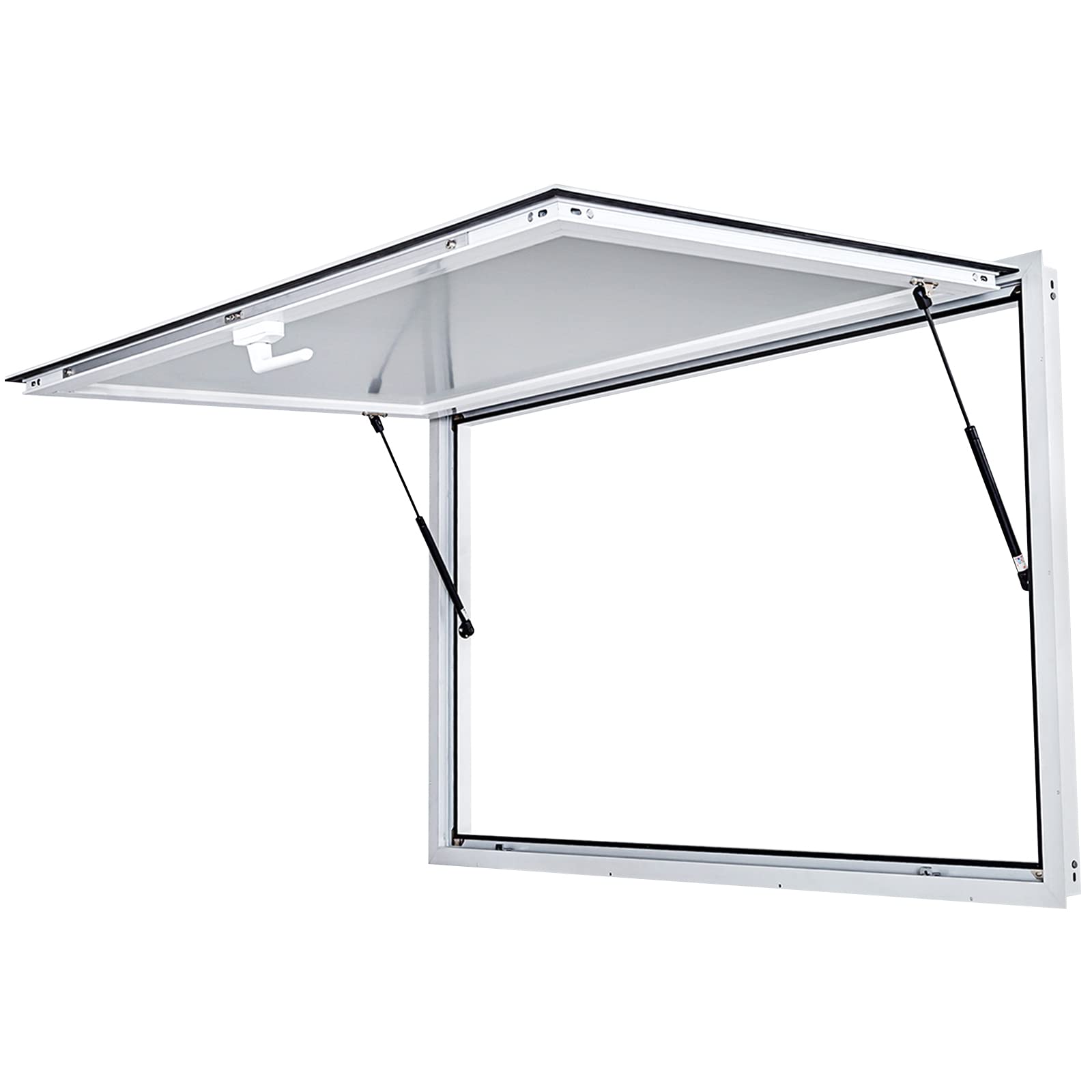 VEVOR Concession Window 60 x 36 Inch, Concession Stand Serving Window Door with Double-Point Fork Lock, Concession Awning Door Up to 85 Degrees for Food Trucks, Glass Not Included