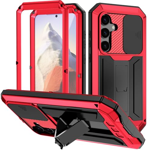 Coque Samsung S25 robuste en métal avec vitre tactile intégrée