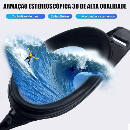 Oculos Natação,Óculos de Natação, Revestimento Galvanizado Antiembaçante, de Alta Definição, Confort