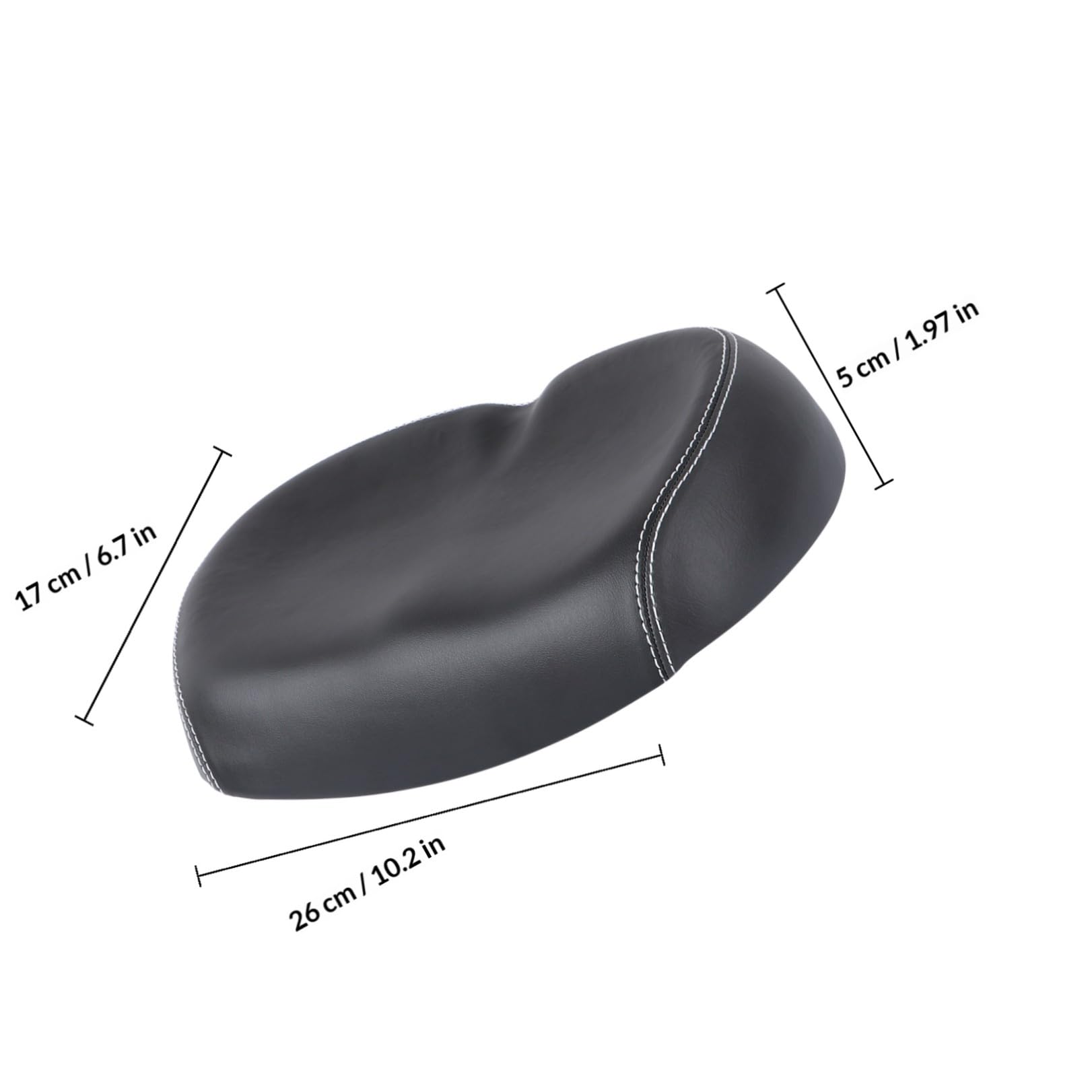 TOYANDONA Sillín de Bicicleta Ergonómico Absorbente Sin Nariz Asiento De Bicicleta Acolchado Ligero Con Absorción De Golpes Negro Cómodo Para Niños Niñas Bicicleta De Montaña Fácil Montaje Sillín
