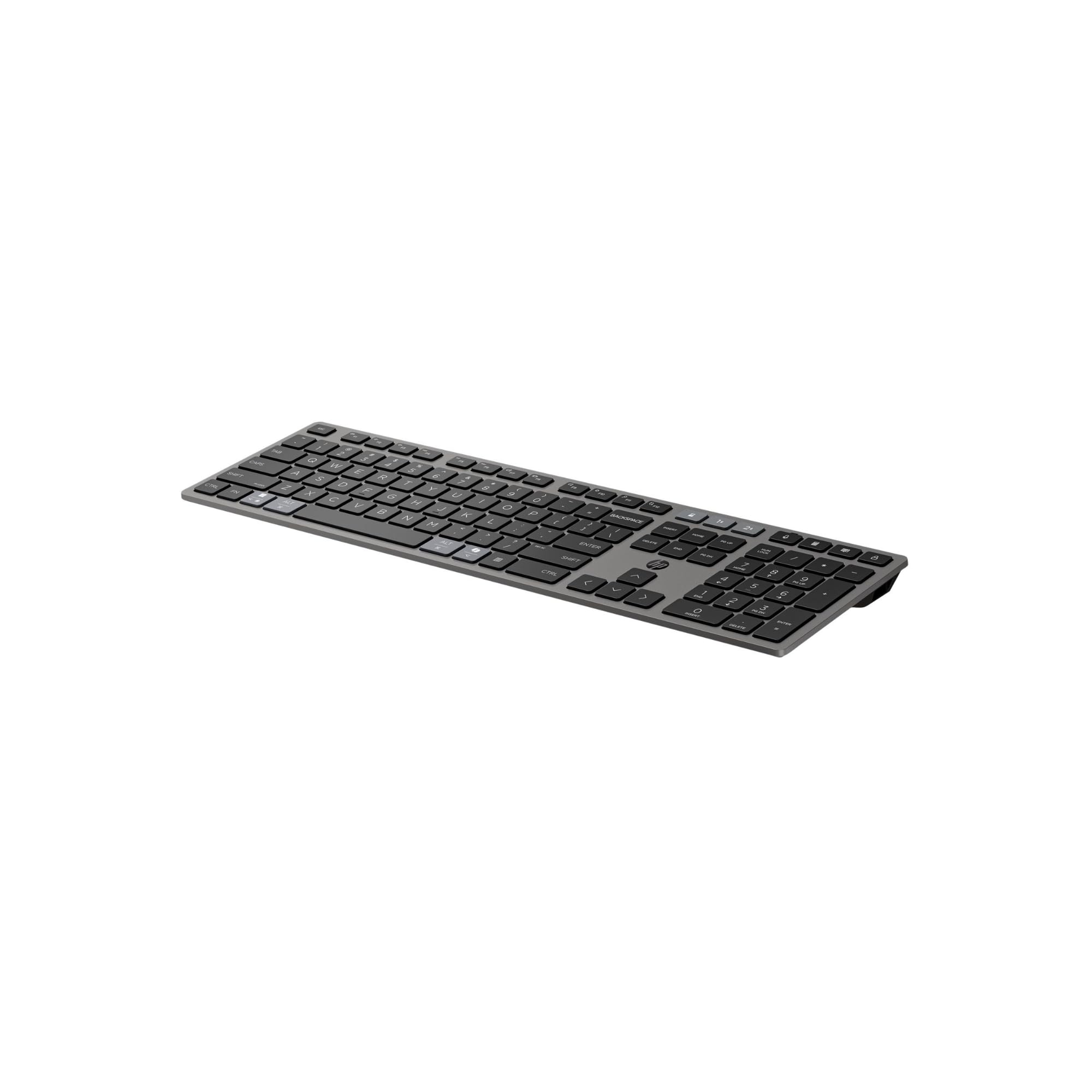 HP 725 - Kit de teclado y ratón - Multifuncional recargable con supercondensador - Tamaño completo - Inalámbrico - Bluetooth 2.4GHz - GB - Noche Negro - Smart Buy