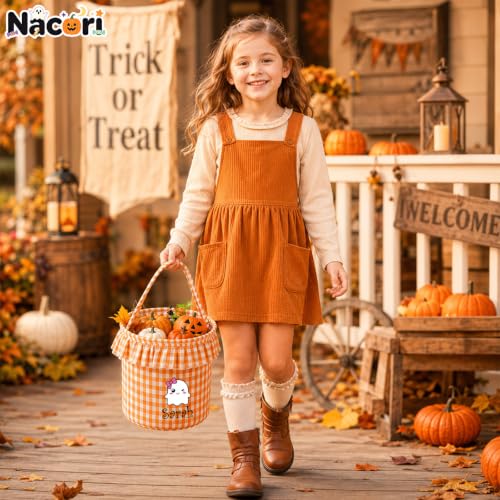 Image of Personalized Halloween Bucket Custom Halloween Basket Candy Bucket for Kids