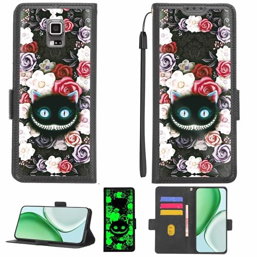 Aroepurt Case Compatible for Galaxy S5 Active Phone Case Flip Cover [with Tempered Glass Screen Protector][RFID Blocking][Luminous Effect] LPT-LZM