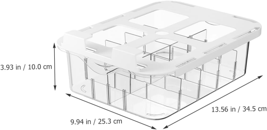 Cabilock Compartment Transparent Drawer Organizer for Socks and Underwear Sub Grid Storage Box with Design for Closet Neatness and Easy Storage