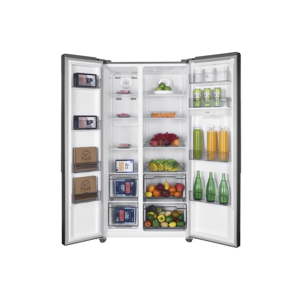 Continental Edison Cera532NFIXD - Refrigerador americano (4 puertas, 532L, 90 x 177 cm, acero inoxidable)