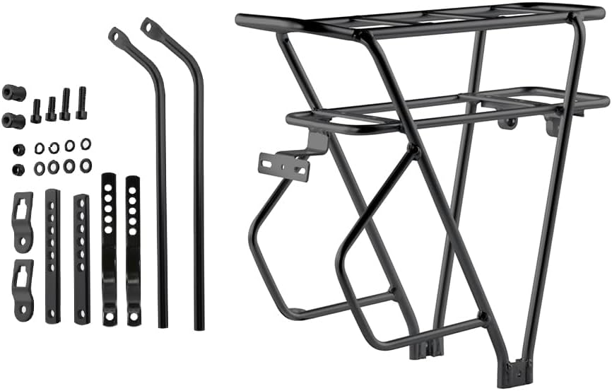 YS YOSE POWER Black Luggage for YOSE Power 48V 20.8Ah Rear Ebike Battery which is ok for Max 1500W Electric Bicycle Battery Black Luggage Rack 500W 1000W 1500W E-Bikes (Only Rack)