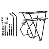 YS YOSE POWER Black Luggage for YOSE Power 48V 20.8Ah Rear Ebike Battery which is ok for Max 1500W Electric Bicycle Battery Black Luggage Rack 500W 1000W 1500W E-Bikes (Only Rack)