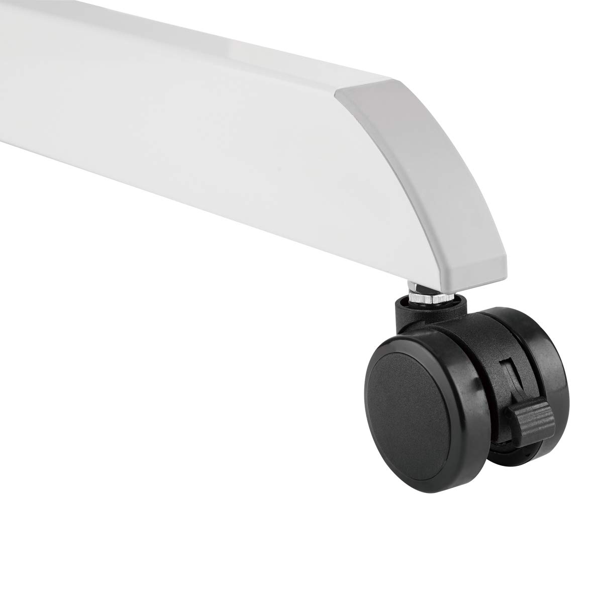 LogiLink EO0035 - Sitz-/Steharbeitsplatz, rollbar und mit pneumatische Höhenverstellung per Fußpedal, Weiß