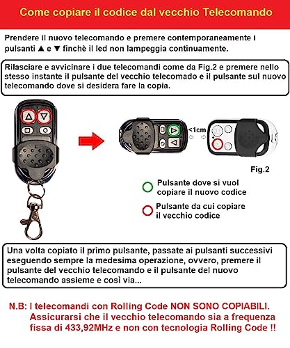 ATEC - Telcomando Universale Long Life a Frequenza Fissa 433,92 MHz con 4 Pulsanti e Batteria 12V NON Idoneo per Rolling Code (3Volts (3pz))