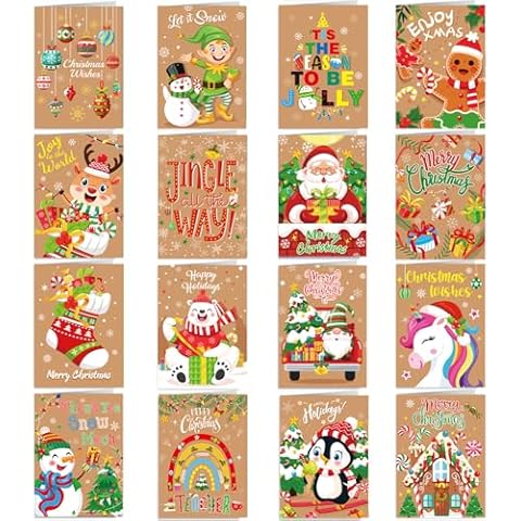 DPKOW Mini Christmas Cards Pack of 32 Cover