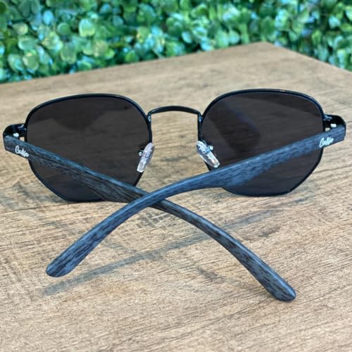 Óculos de Sol Hexagonal com uv400 - Hawai (Preto)