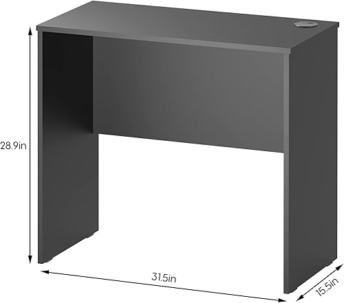 Miniatura 24 de Mesa de escritura para computadora de escritorio de oficina en casa de 31.5 pulgadas, fabricada en Estados Unidos, color blanco, 31 pulgadas