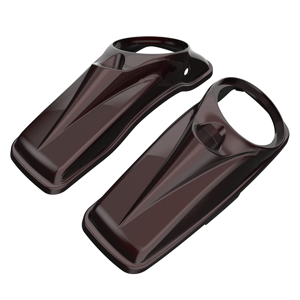 Moto Onfire US STOCK Midnight Crimson Saddle Bags Audio Lids Harley 8" Saddlebag Speaker Lids Fit for 2014+ Harley Touring Hard Saddle Bags