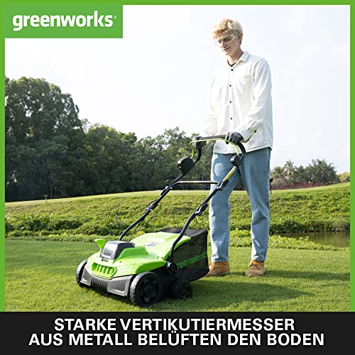 Akku-Vertikutierer Greenworks GD40SC36 für Rasenpflege