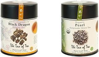 The Tao of Tea Black Dragon Oolong Tea and Pearl Green Tea Bundle