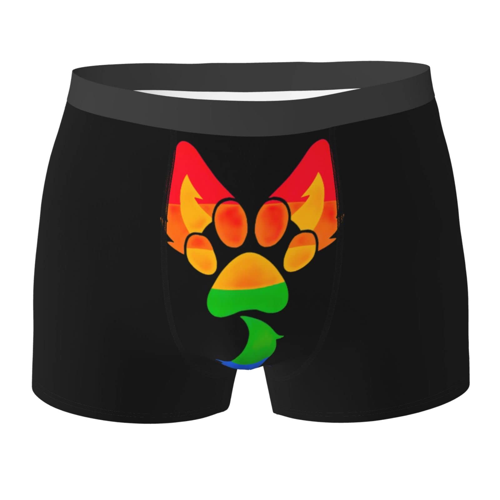 Lawenp Gay Furry Pride Mens Boxer Briefs Men'S Underwear Soft Shorts Comfortable Breathable Printed