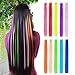10pcs Straight Colored Clip in Hair Extensions for Party Highlights Hairpieces 22inch Multiple Colors