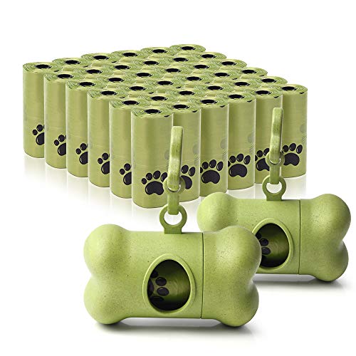 PetInn Sac à Déjections Canines Biodégradables, Sacs à Déchets pour Chiens Epais et Solides avec 2 Distributeurs, Anti-fuites,38 Rouleaux 570 Sacs Cover