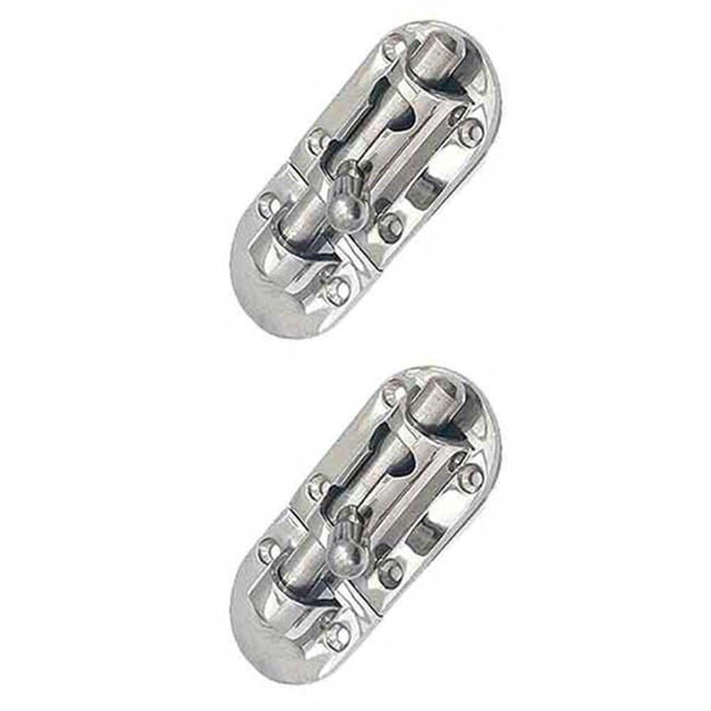 2Pcs 316 Stainless Steel Barrel Slide Bolt, Boat Door Lock Latch Marine Grade Slide Barrel Bolt Clasp for Marine Boat Window Door Hatch Cabinet (90mm)