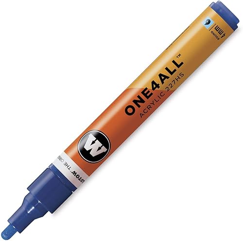 MOLOTOW ONE4ALL - Marcador de pintura acrílica, 0.157 in, azul verdadero, 1 cada uno (227.206)