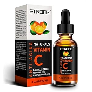 Vitamin C Serum Face with Hyaluronic Acid,Vitamin E,20% Vitamin C for Anti-wrinkle,Dark Circle,Fine Lines and Sun damage – Restore&Boost Collagen (120 ML)