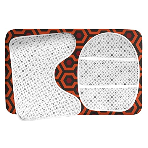 The Shining Overlook Hotel Badezimmer Teppich Bodenmatte 3-teiliges Set Waschbare Badezimmer Fußmatte U-förmige WC Vorleger O-Form Toilettendeckelbezug mit Vollgummirückseite – Bild 6