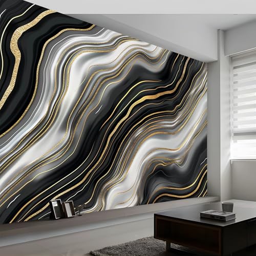 Papier peint agate 3D luxe salon grand lé déco murale moderne 500x280 cm