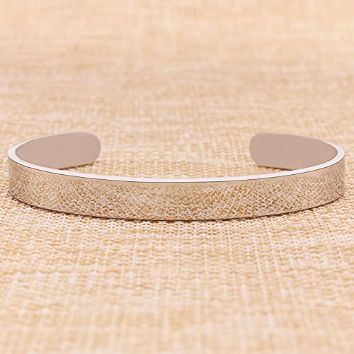 Btysun Daughter Gift Bracelets for Teen Birthday Gifts - I Love You Cuff Bracelet Engraved Jewelry - Thumbnail 6