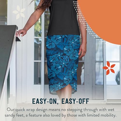 RipSkirt Hawaii Length 3 - Wrap Skirt for Women - Quick Dry Swim Cover-Up for Beach, Travel with Pocket3