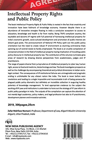Intellectual Property Rights and Public Policy