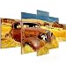 Produktbild Runa Art Bilder Auto Oldtimer Wandbild 200 x 100 cm Vlies - Leinwand Bild XXL Format Wandbilder Wohnzimmer Wohnung Deko Kunstdrucke Orang 5 Teilig - Made IN Germany - Fertig zum Aufhängen 602151a