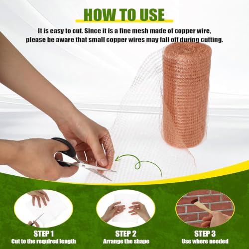 Image of 8 inch x 100FT Copper Mesh Roll Double Layer Pure Copper Wire Mesh