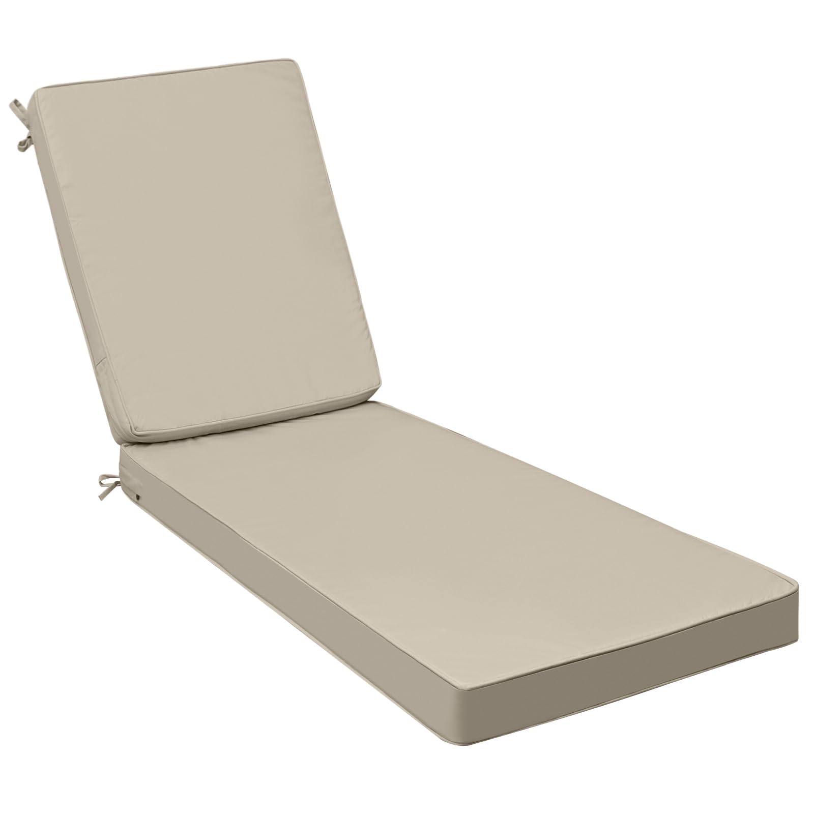 Photo 1 of AAAAAcessories Outdoor Chaise Lounge Cushions, Fade-Resistant, Waterproof Patio Furniture Replacement Cushions, 72" x 21" x 3", Beige