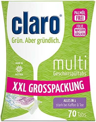 Claro Multi Tabletki do zmywarki - Nie zawierają fosforanów/Biodegradowalne - 70 szt.