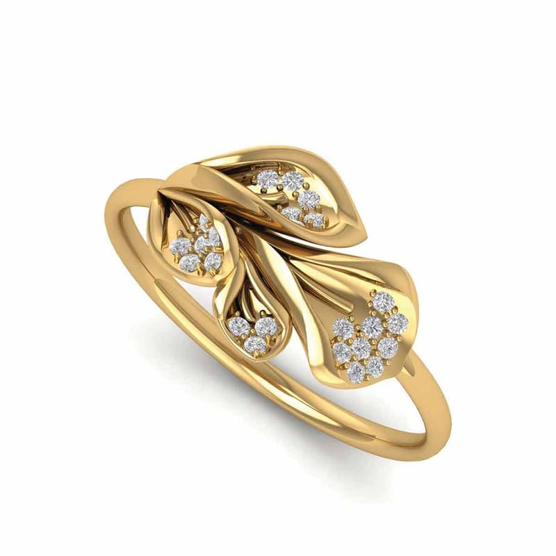 Image of DISHIS 14K /18K Yellow Gold Diamond Ring for Women