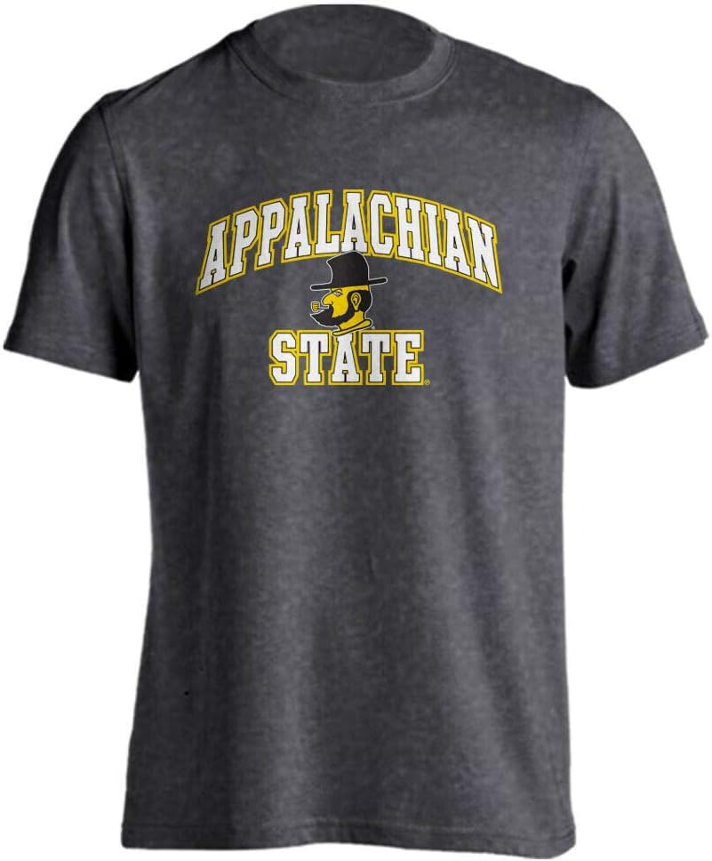 Appalachian State Mountaineers Classic Arch Mascot Yosef Basic Collegiate Short Sleeve T-Shirt