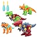 Dinosauri Giocattoli, Eamplest 4 pezzi Dinosauri Assemblare Bambini Giocattoli Giochi Regalo,DIY Educativo Assemblare Bambini Giocattoli Giochi Regalo per Bambini 3 4 5 6 7 Anni