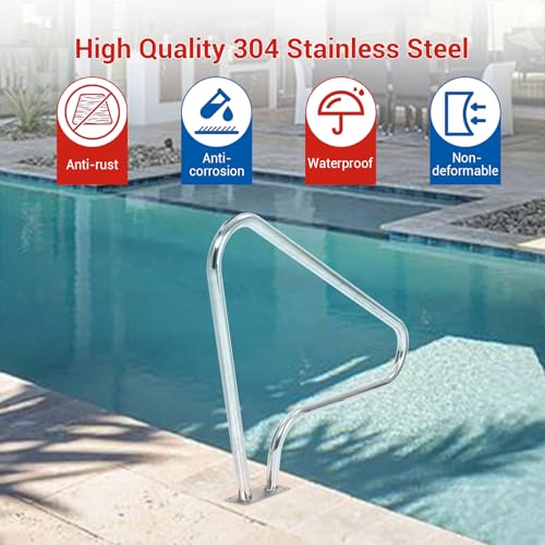 Barandilla para piscina acero inoxidable 36x48 pulg miniatura 5