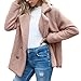 Kenhansion Button Down Fuzzy Jacket Coats for Women Winter Faux Fur Cashmere Overcoat Long Sleeve Fleece Cardigan Sweaters (Pink,4X-Large)