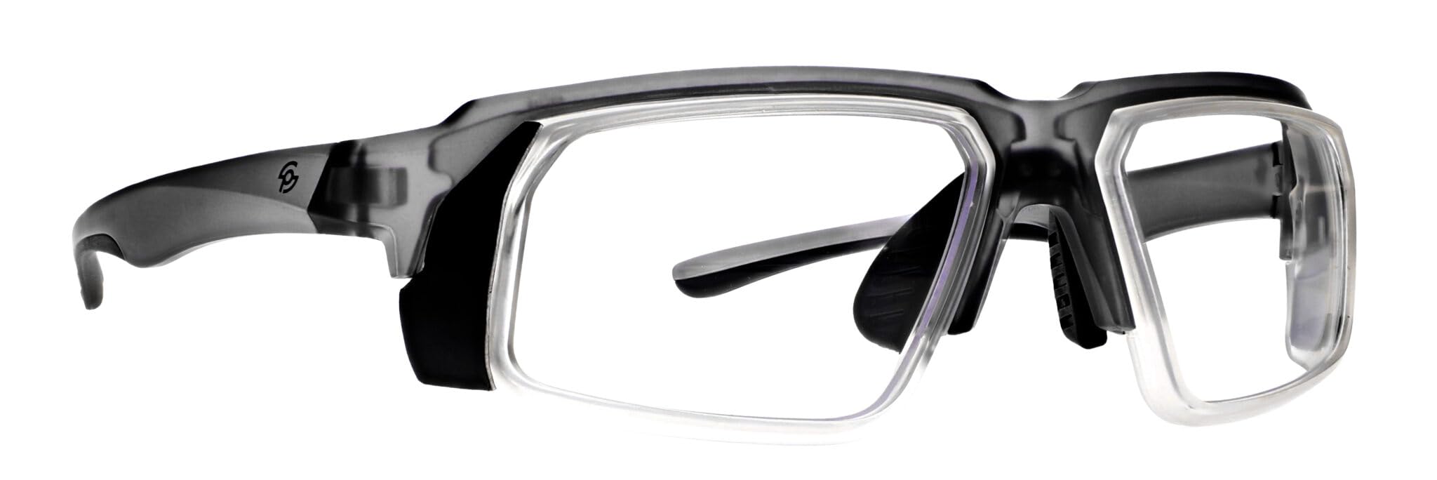 Radiation Safety Glasses 240 - with SF-6 Schott Glass Lenses - 0.75mm Pb Protection - Lightweight Frame - 1 Pair (Black/Clear)