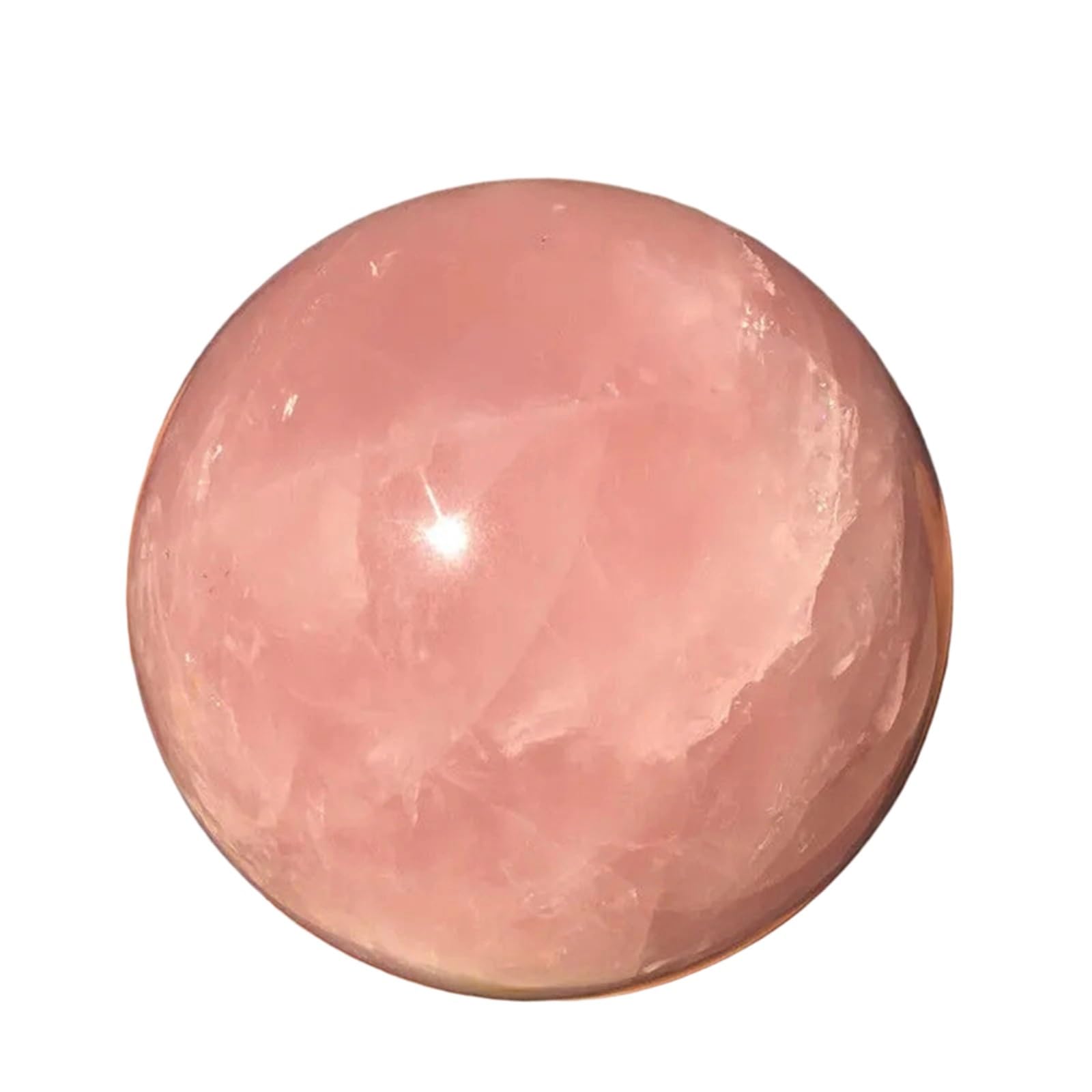 XZCASD Beautiful Natural Rose Quartz Crystal Sphere Handcrafted Decorative Gemstone for Home Office(800-900g)