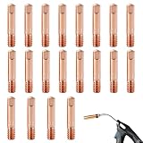 20 Stück 0,8MM Mig Mag Schweiß Kontaktspitzen, Schweißdüsen Set für präzises Schweißen, geeignet für Mig Mag Schweissgerät, 15AK Mig Schweißbrenner, Stromdüsen 0.8 M6, M6 Schweißdüse