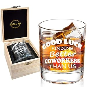 LIGHTEN LIFE Viel Glück beim Finden besserer Kollegen als uns Whiskyglas, Neuartiges Geschenk zum Abschied von Kollegen…