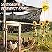 Oncpcare 6.5x6.5FT Rabbit Hutch Cover Outdoor, UV 90% Sun Shade Clothes for Pet Cage Chicken Coop Cover for Guinea Pig Bunny Chicken Duck and Other Small Animals