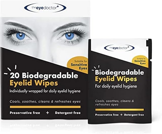 The Eye Doctor Eyelid Wipes 40x Single use Eyelid Wipes Suitable for Sensitive Eyes, Dry Eyes, Blepharitis & MGD - Detergent and Preservative Free Eye Wipes